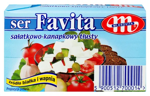 Сир 45% м'який солоний Favita Mlekovita к/у 270г