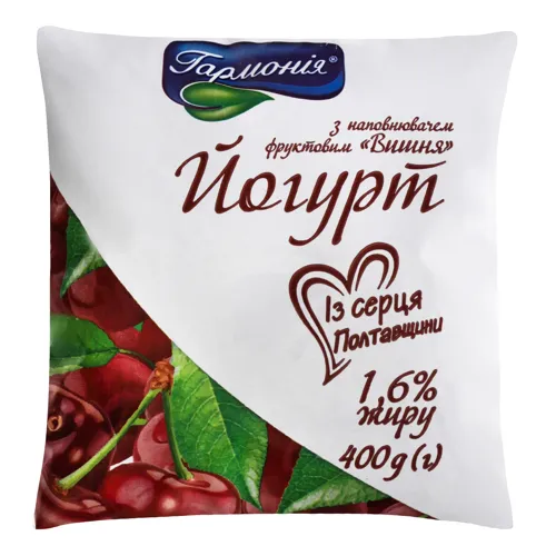 Йогурт 1.6% Вишня Гармонія м/у 400г