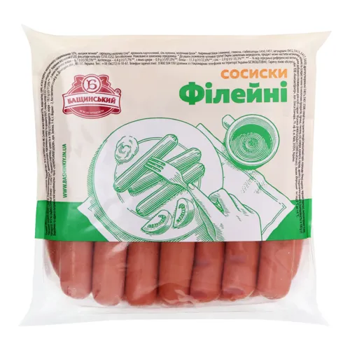 Сосиски Філейні Бащинський м'у 0.81кг