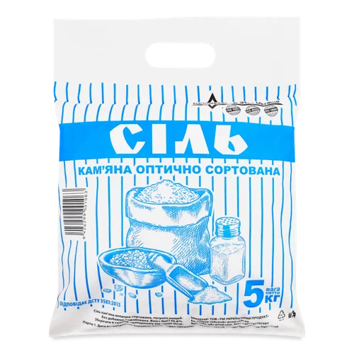 Сіль Кам'яна Оптично Сортована Ukrainian Renaissance Star В/ґ М/у 5кг