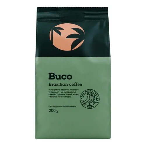 Кава натуральна смажена мелена Brazilian coffee Buco м/у 200г