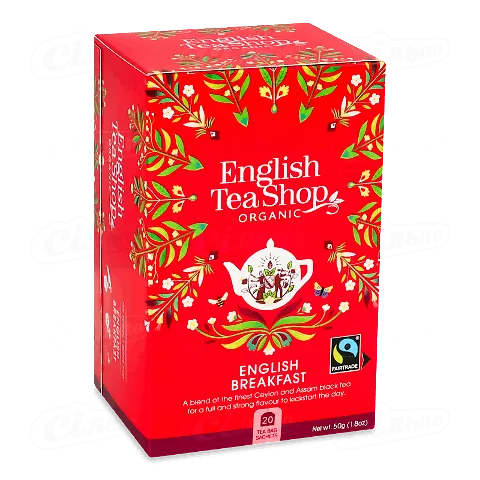 Чай чорний English Tea Shop «Англійський сніданок» органічний, 20*2г/уп