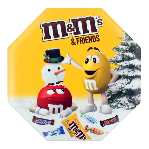 Набір драже, батончиків, цукерок та печива Святковий восьмикутник M&M's&Friends к/у 116.5г