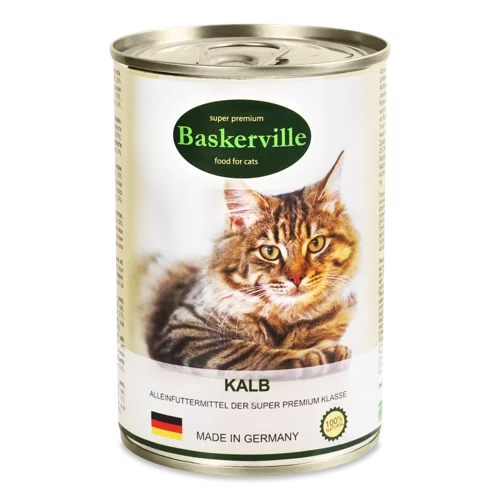 Корм Для Котів Baskerville Телятинний, В/ґ, Картонна Упаковка, 1г