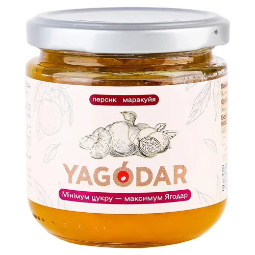 Джем Yagodar персик-маракуйя 210г