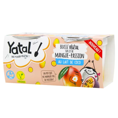 Продукт Yatal Манго-маракуйя з ферментованого кокосу 2х90г