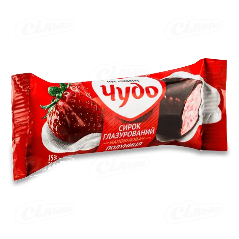 Сирок Чудо з полуницею глазурований 15% 36г