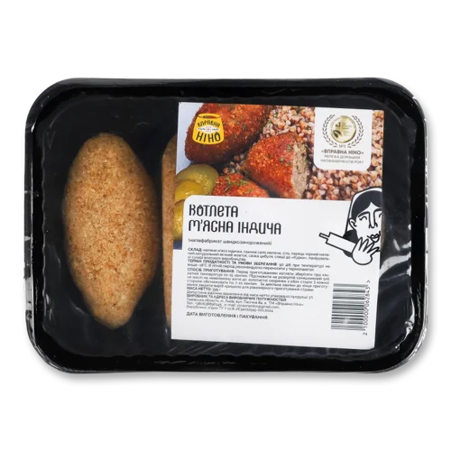 Котлета М'ясна Індича В/ґ, Швидкозаморожена, Лоток 395г