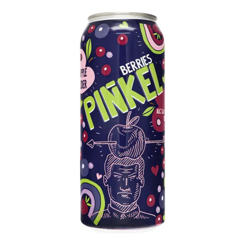 Сидр 0.5л 5% газований солодкий Яблучний з лісовими ягодами Pinkel з/б