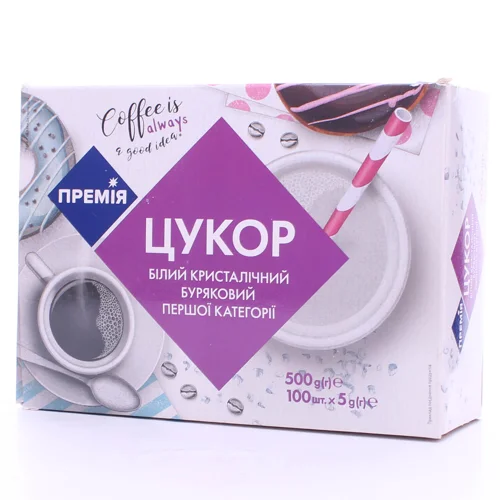 Цукор Премія білий порційний стік,100*5г/уп