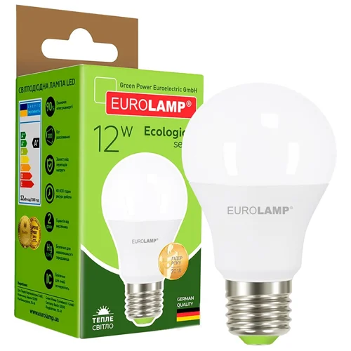 Лампа світлодіодна Eurolamp LED А60 12W E27 3000K