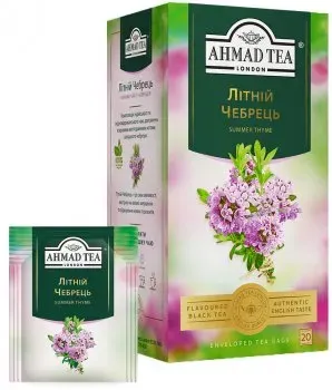 Чай черний пакетований Ahmad Tea Летний Чабрец байховий мелколистовий з чабрецом 20 х 1.8г