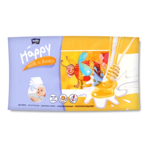 Вологі Серветки Для Дітей Milk&Honey Happy Baby Bella, 64шт