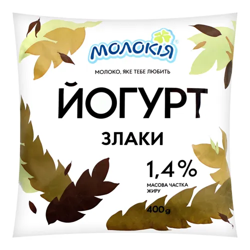Йогурт 1.4% Злаки Молокія м/у 400г