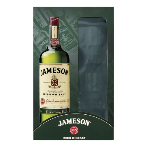 Набір Віскі Jameson 40% 0.7л + 2 склянки 1шт