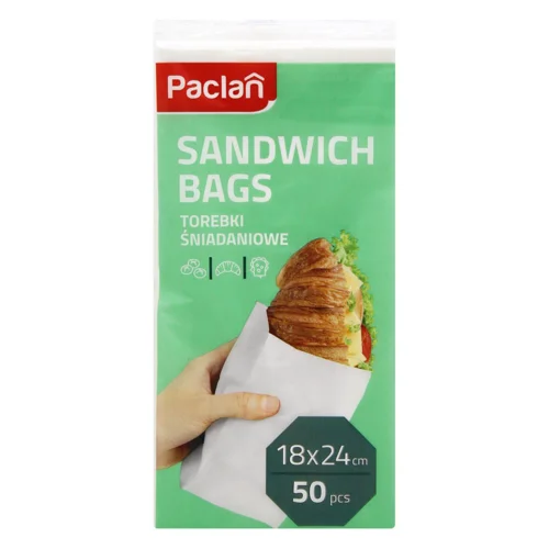 Пакети Paclan для бутербродів паперові 18х24.5см 50шт