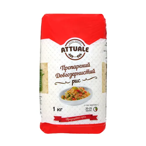 Рис пропарений довгозернистий Attuale 1кг