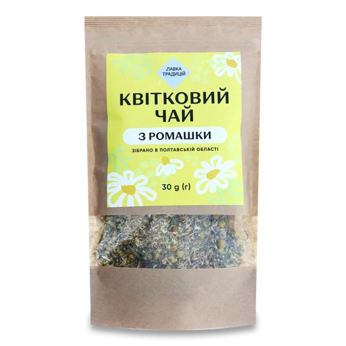 Чай Квітковий З Ромашки, Вищого Ґатунку, Картонна Упаковка, 30г