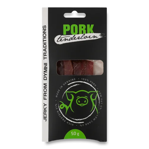 В'ялена Полядвиця Свинини Пікантна Jerky Димні Традиції, в/ґ к/у, 50г