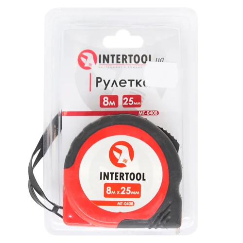 Рулетка Intertool 8м 25мм