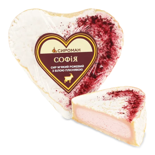 Сир М'який Рожевий З Білою Пліснявою Софія, 42.24% кг