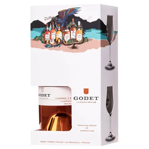 Коньяк Godet VS 40% 0,7л + два келихи