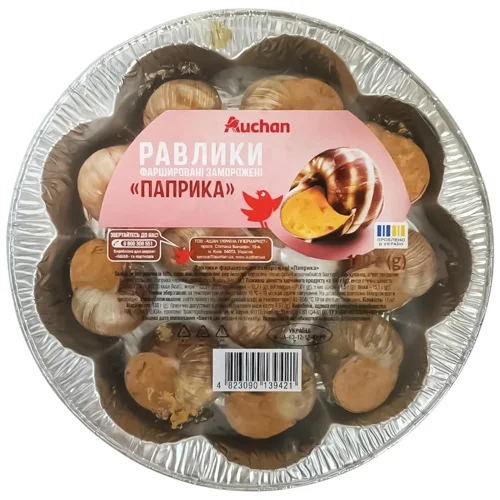 Равлики Auchan Паприка фаршировані заморожені 130г
