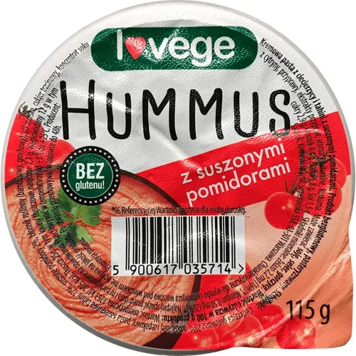 Хумус Lovege із сушеними томатами без глютену 115г