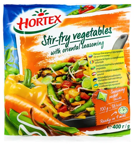 Овочі для смаження заморожені зі східною приправою Hortex м/у 400г