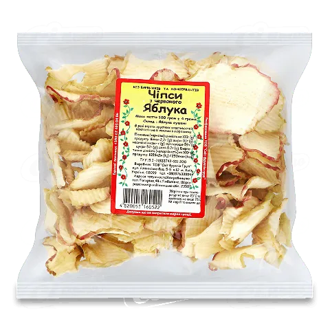 Чіпси з червоного яблука, 100г