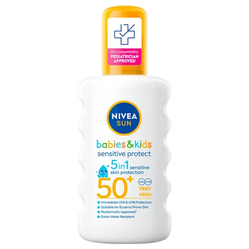 Спрей Nivea Sun Babies&Kids Sensitive Protect SPF50+ 5в1 200мл