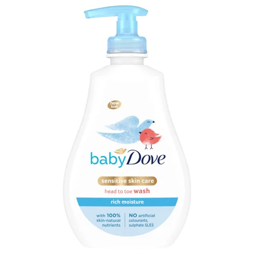 Гель для душу Dove Baby Інтенсивне зволоження від маківки до п'яточок 400мл