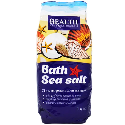 Сіль морська для ванн Сrystals Health натуральна 1кг