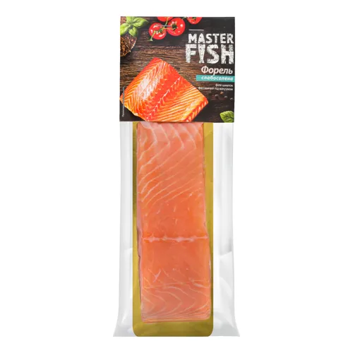Форель філе-шматок Master Fish солоного смаку вищого ґатунку 180г
