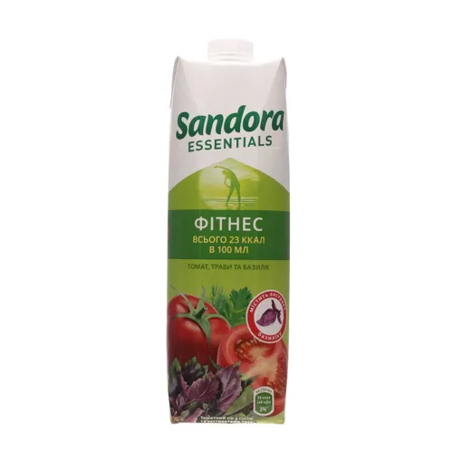 Сік томатний з сіллю і екстрактами трав Фітнес Essentials Sandora т/п 0.95л