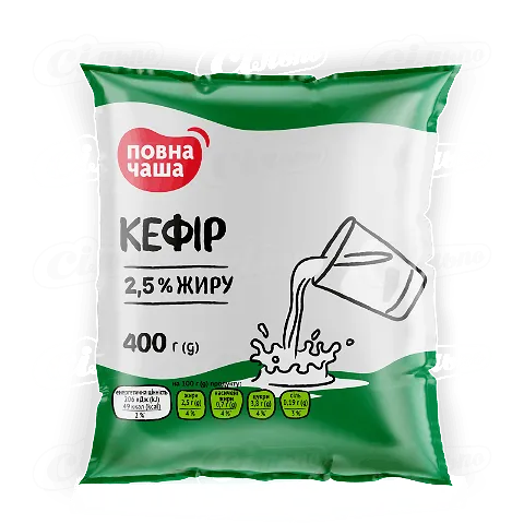 Кефір «Повна Чаша» 2,5% п/е, 400г