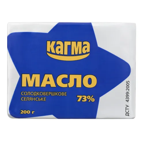 Масло солодковершкове 73% Селянське Кагма м/у 200г