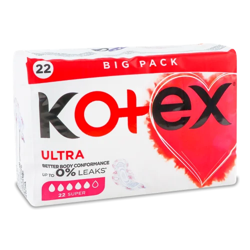 Гігієнічні Прокладки Super Ultra Kotex, 22 шт, в/ґ