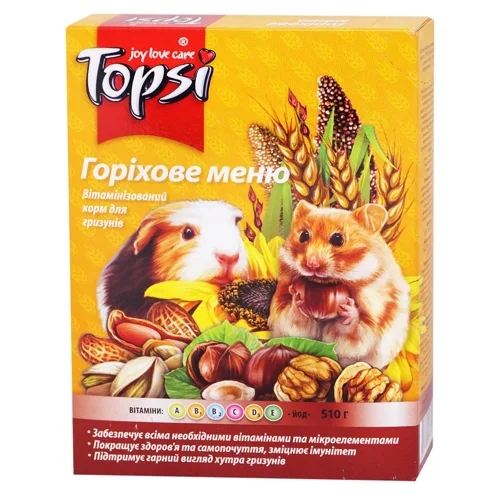 Корм для гризунів Topsi Горіхове меню 510г