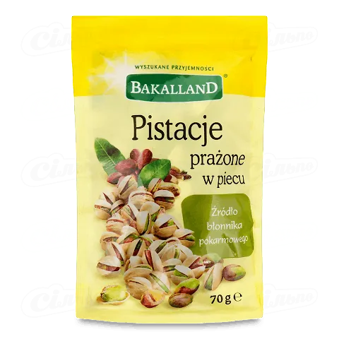 Фісташки Bakalland смажені солоні, 70г