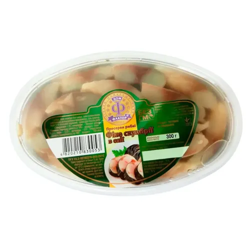 Скумбрія Дом Фактор філе-шматочки в олії 300г