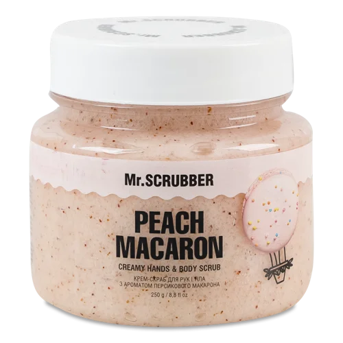 Крем-скраб для Рук і Тіла з Ароматом Персикового Макарона Mr.Scrubber, 250г