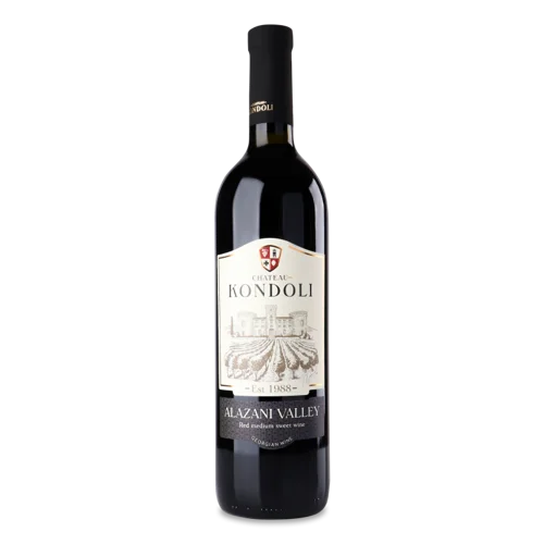 Вино Червоне Напівсолодке Alazani Valley Chateau Kondoli, в/ґ, 0.75л, 11-13%