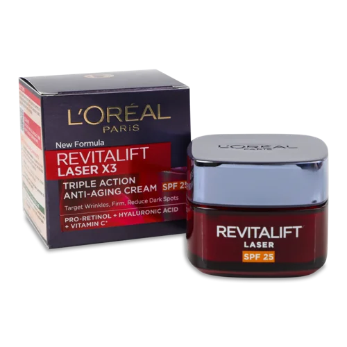 Крем-догляд для обличчя Антивіковий SPF 25 Laser X3 Revitalift L'Oreal Paris, 50мл