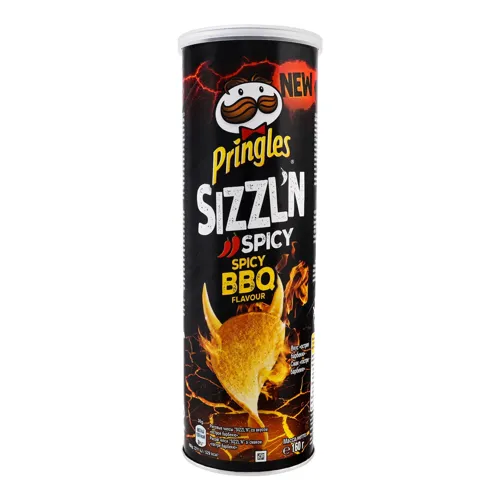 Чіпси рисові «Гостре барбекю» Sizzl'N Pringles тубус 160г