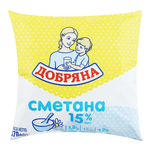 Сметана 15% Добряна м/у 370г
