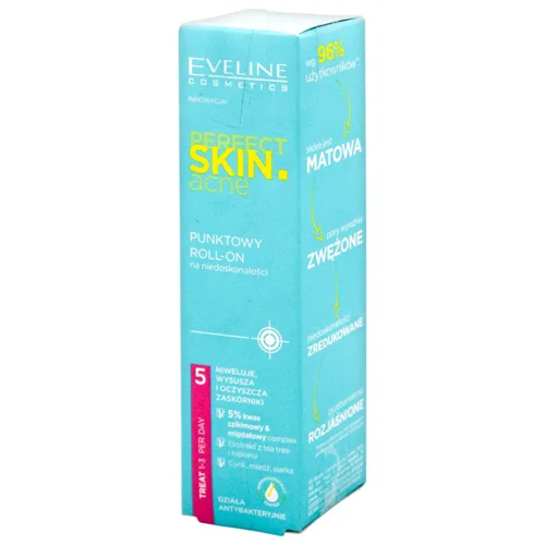 Точковий ролер Eveline Perfect Skin Acne для усунення недоліків,15 мл