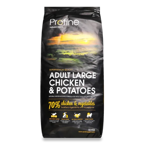 Корм сухий для дорослих собак великих порід Chicken & Potatoes Profine, в/ґ, 15 кг