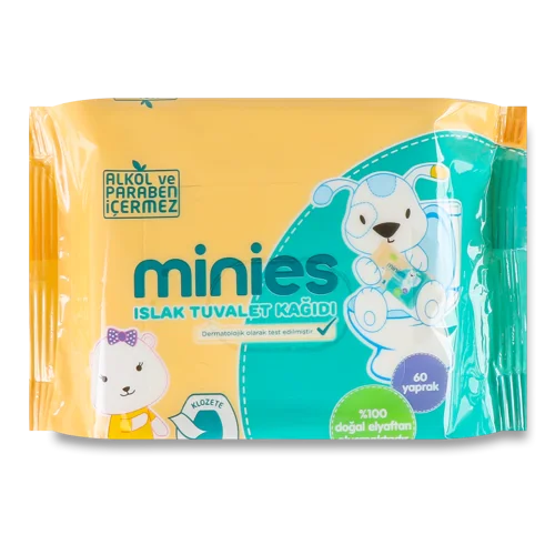 Вологе Туалетне Полотенце Minies, 1г, Вологе, Влажне