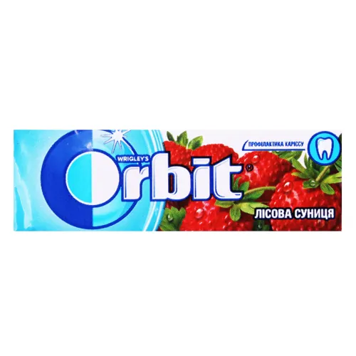 Жувальна гумка без цукру «Лісова суниця» Orbit, 14г